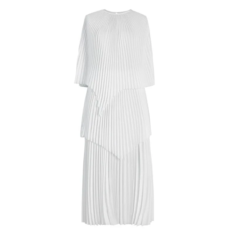 Vrouwen Print Tweedelige Rok Sets Losse A-lijn Gradiënt Pakken Onregelmatige Tops Ronde Hals Casual Splice Lange Rokken Dame Zomer