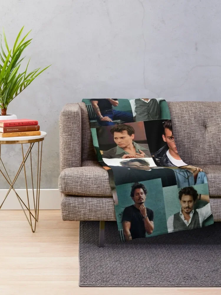 Johnny Depp Love ORIGINAL BY CRUSHART1 ON REDBUBBLE Throw Blanket Sofa warm winter Bed linens Furrys Blankets