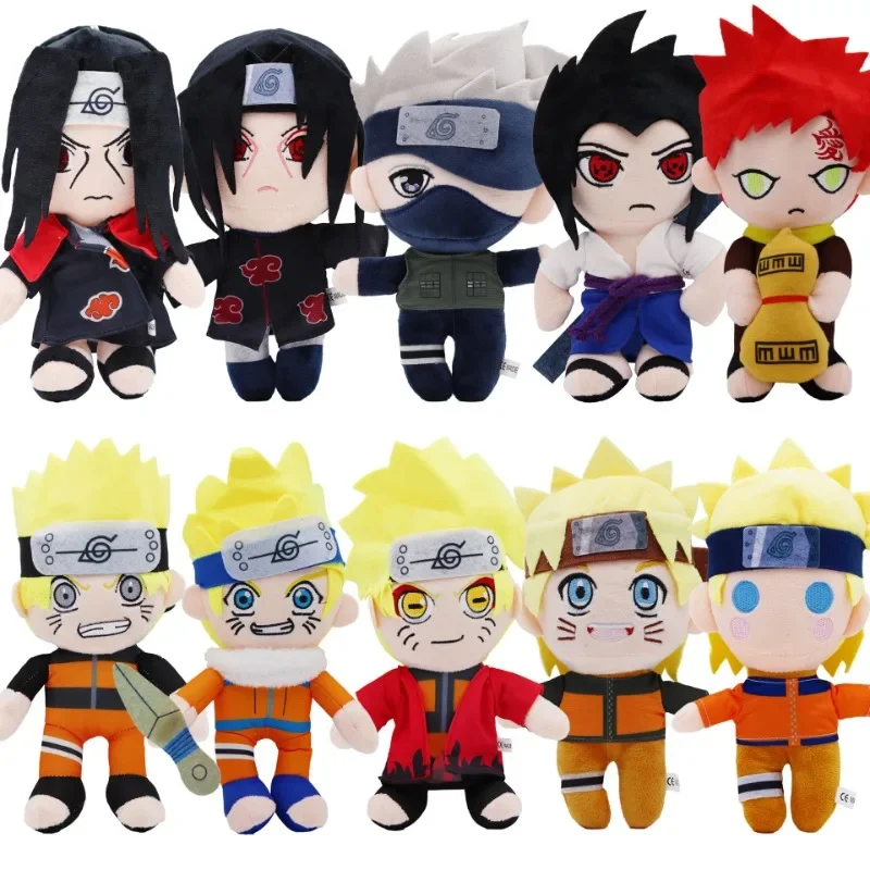 2024 New Naruto Stuffed Plush Toy Classic Japanese Comic Peripheral Doll Naruto Kakashi Gaara Doll Children's Birthday Gift