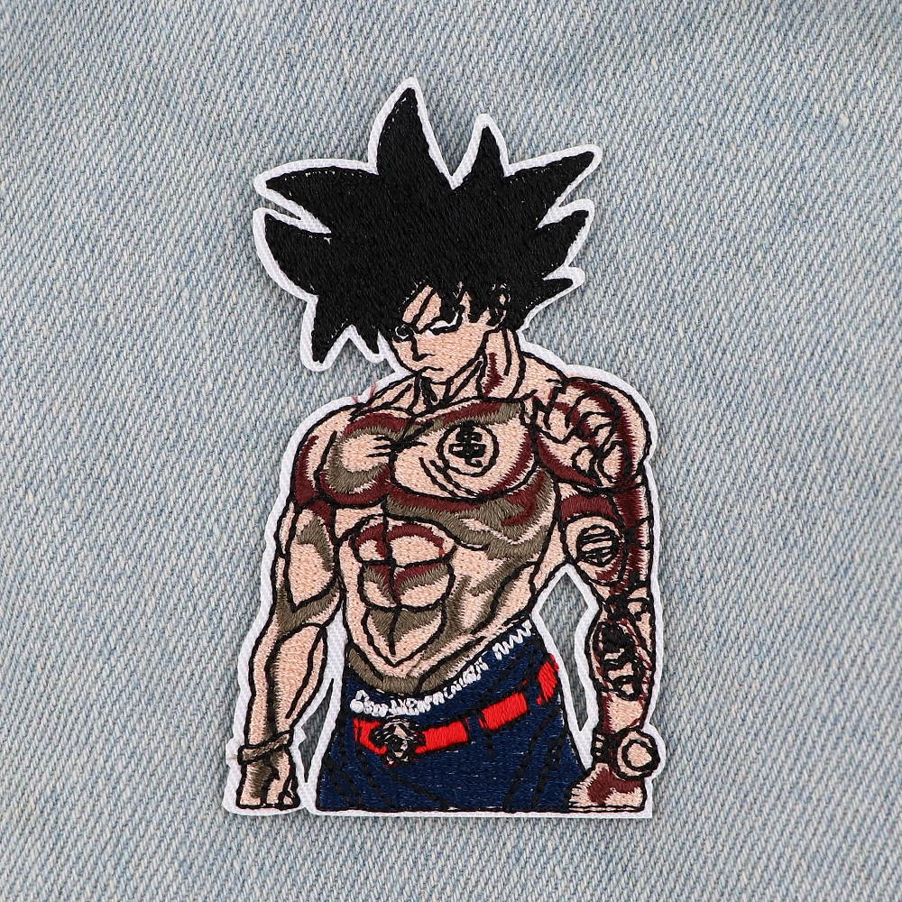 Anime Theme Embroidered Patches For Clothing Thermoadhesive DIY Jackets Iron on Patches For Clothes Cartoon Sew Stickers