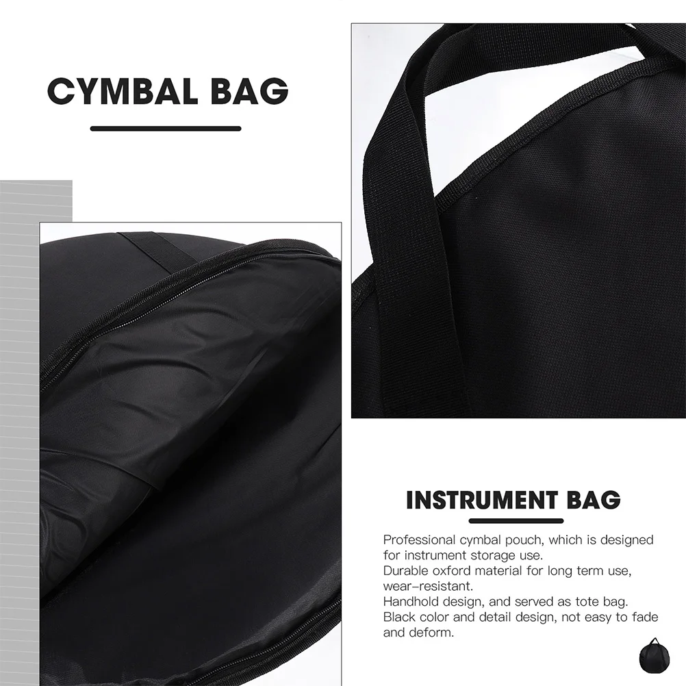 Cymbals Storage Bag Round Tote Instrument Carrying Case Travel Pouch Instruments