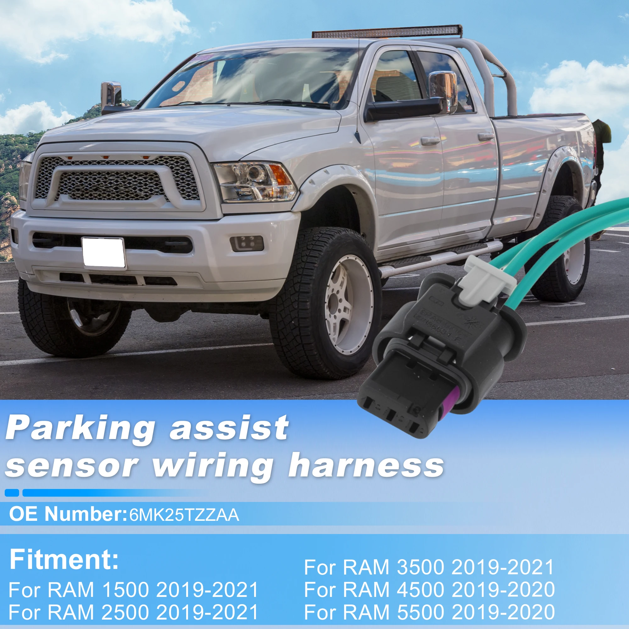 UXCELL Parking Assist Sensor Wire Harness for RAM 1500 2500 3500 19-21