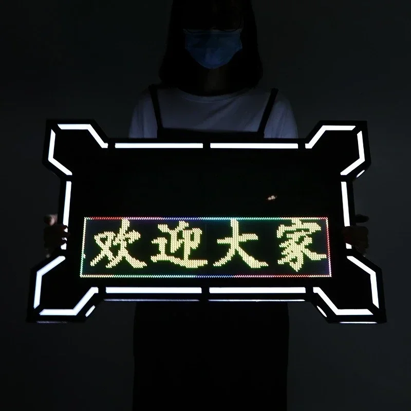 KTV bar's new luminous hand-held sign LED color display is out of the wine holding sign, toasting group, happy birthday