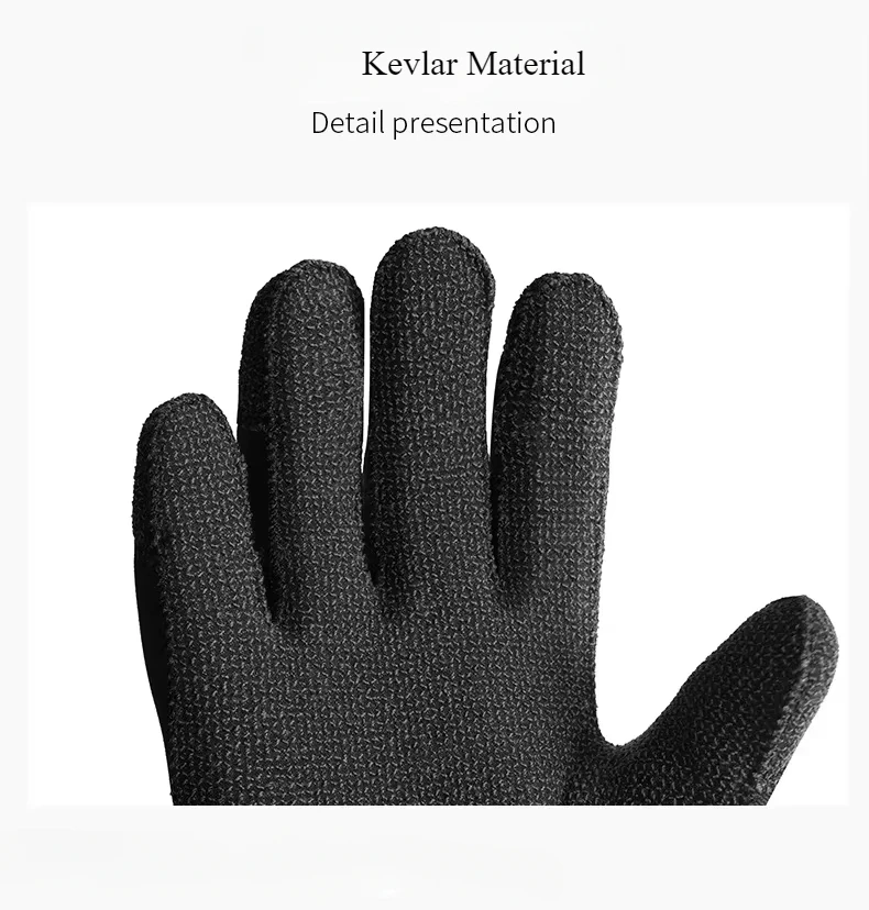 Kevlar Diving Glove 3mm&5mm Neoprene with Ultra-Strength Cut-Resistant. Titanium Coating for Dive,Hunting,Winter Gloves