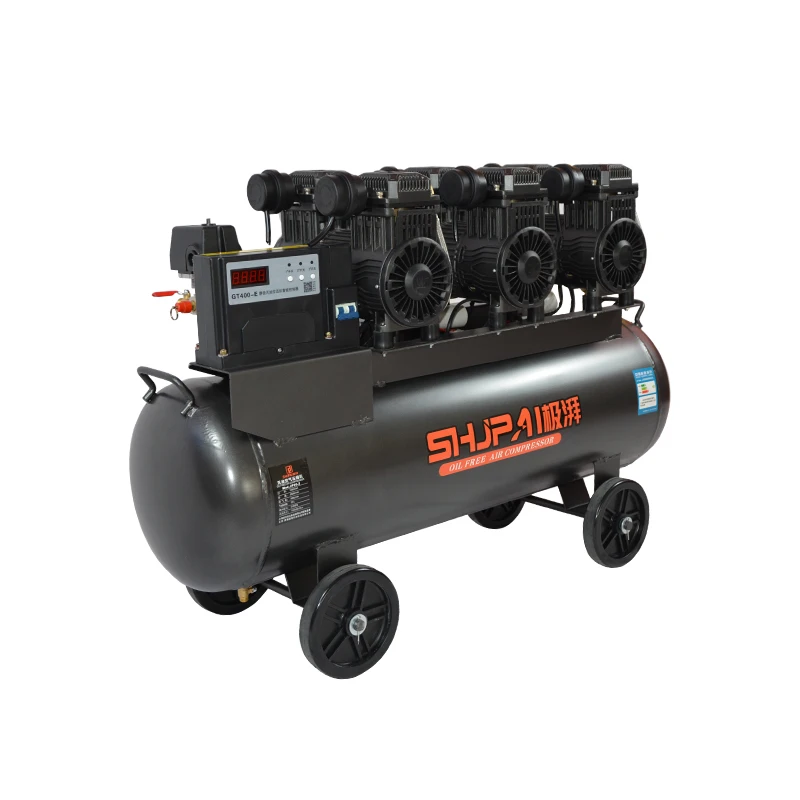 Wholesaler Top Rank Cheap 90L Tank Promotion 2.94KW Motor Power Oil-Free Air Compressor Air Cooled Portable Piston