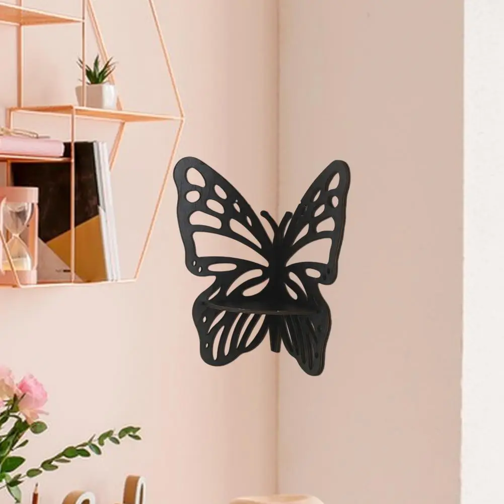 Easy Assembly Shelf Elegant Butterfly Storage Rack Corner Shelf for Display Strong Load-bearing Wall Bracket Easy Assembly