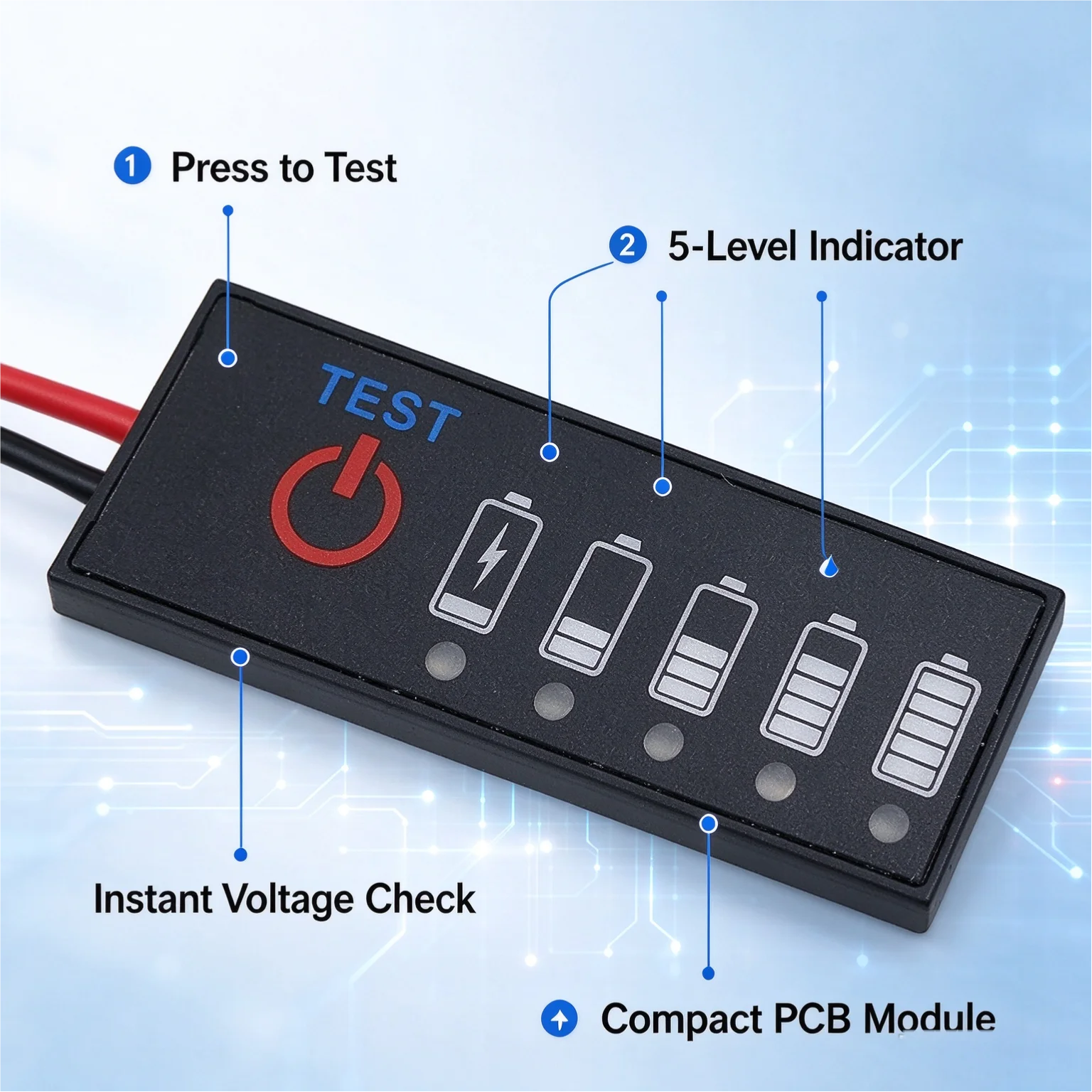 Battery Level Indicator Board 1S 2S 3S 4 3.7V Lithium Battery Percentage Display 18650 Li-ion Lipo 12V Electric Vehicle Capacit