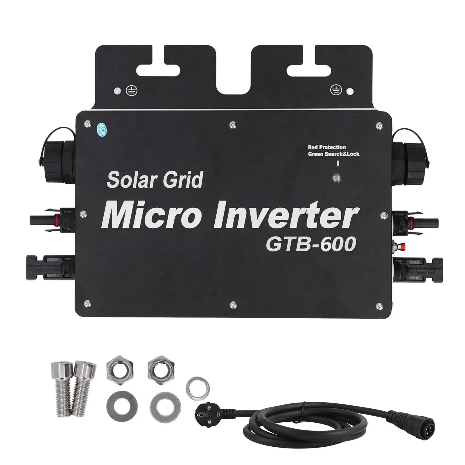 600W Micro Solar Inverter - Grid Tie with WiFi Control, Auto-Identifies AC120/230V for Efficient Power Management