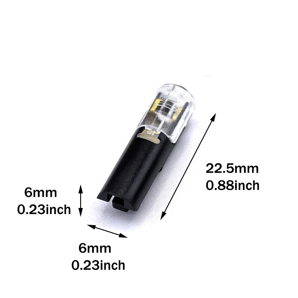 10/30/50 قطعة سلك توصيل موصل طرفي ، 1-pin ثنائي الاتجاه المكونات في كابل مشبك موصل تيار مستمر قفل غطاء مناسبة LED