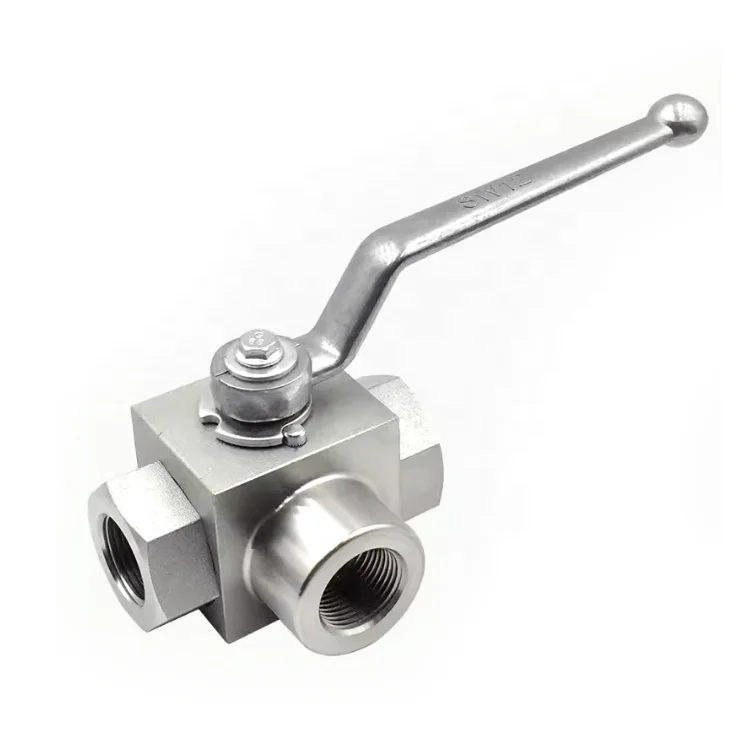 High Pressure Stainless Steel Hydraulic 3 Way Ball Valve Carbon Steel High Pressure Ball Valve Two-position Three Way Ni