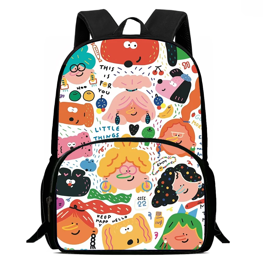 

School Backpack with Front Pocket,Cartoon School Bags for Boys Girls,Durable Kids Backpack for Pupil Students