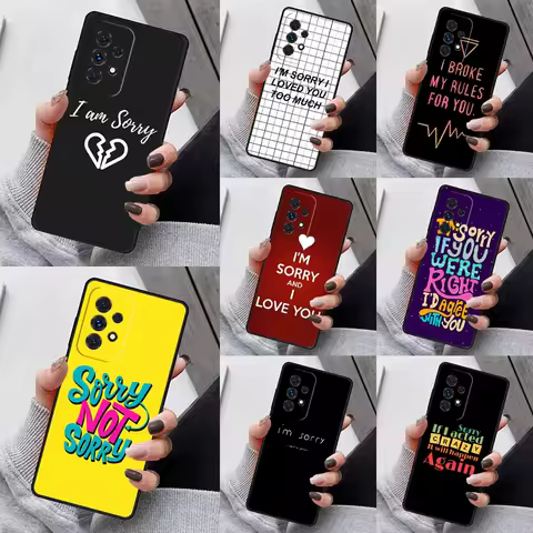 Funny Letter Sorry If Phone Case For Samsung Galaxy S23 S21 S20 FE S24 S22 Ultra Note20 S10 S9 S8 Plus A40 A52 A12 A13 A53