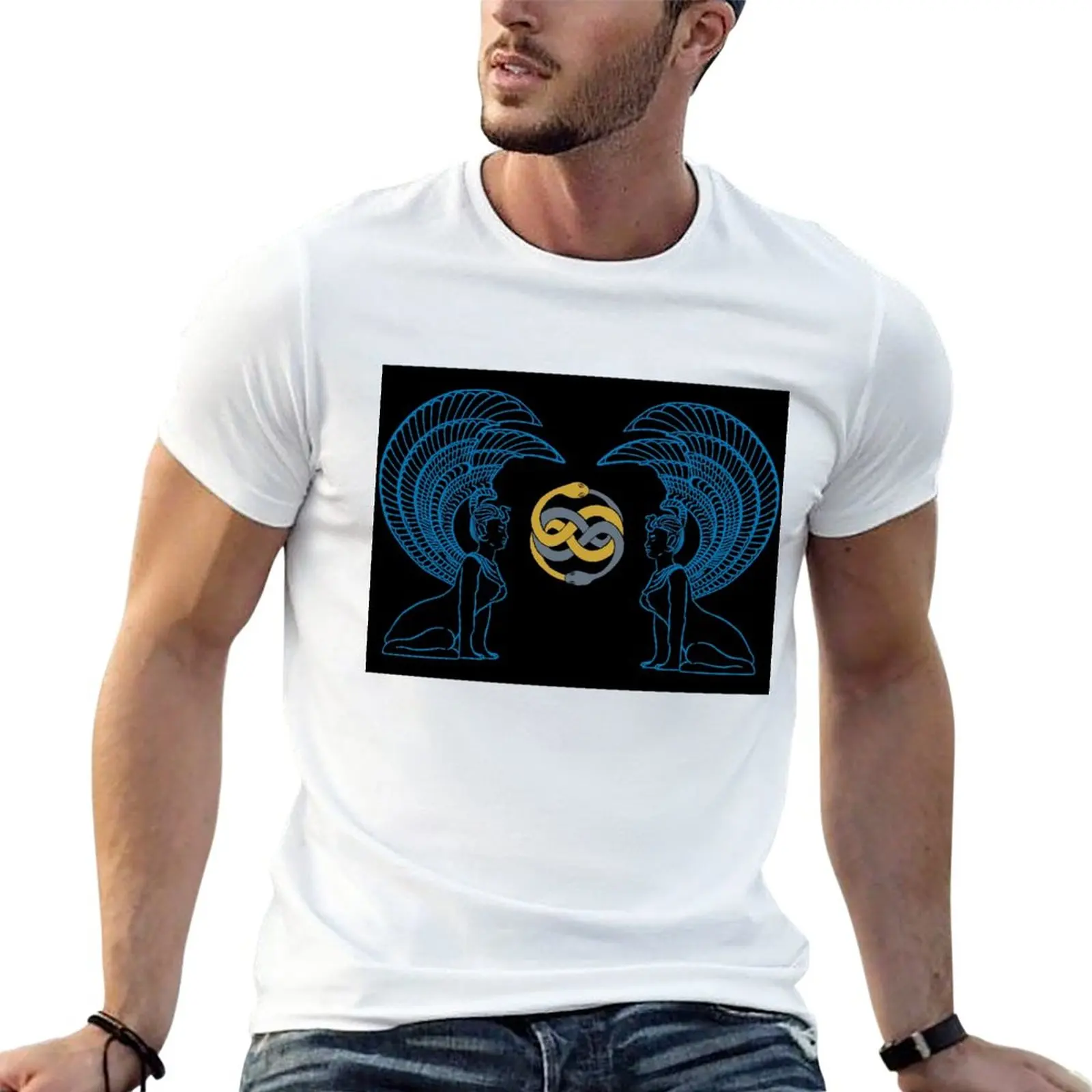 Oráculo y Auryn T-Shirt korean fashion plain t-shirt boys white t shirts custom t shirts design your own T-shirts for men cotton