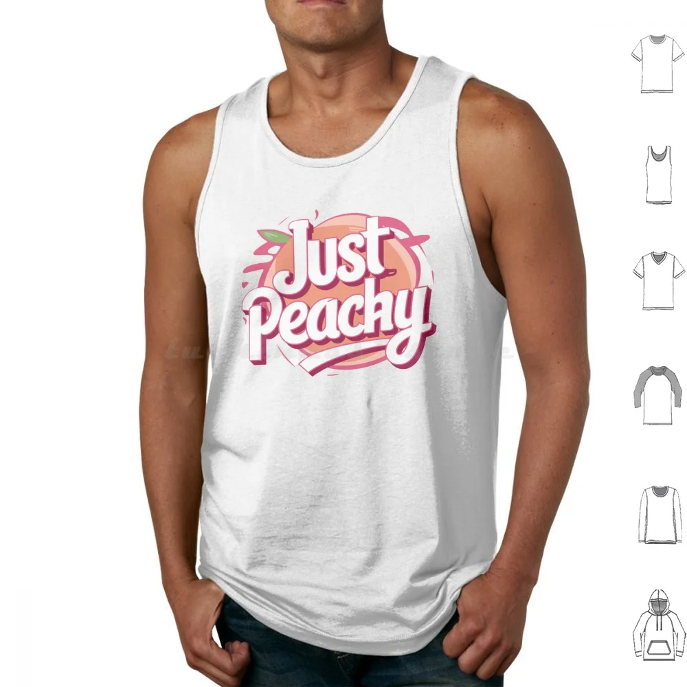 Just Peachy Tank Tops Vest Sleeveless Fruit The Office Flirty Funny Peach Trending Couple Fruity Adorable Fun Peachy