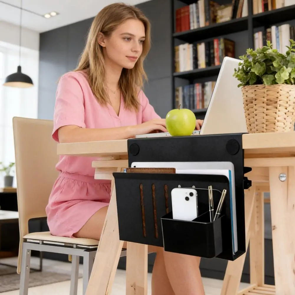 

Настольный органайзер с магнитным держателем для ручек, сверхпрочный, из углеродистой стали, для дома и офиса, подставка для ноутбука/компьютера