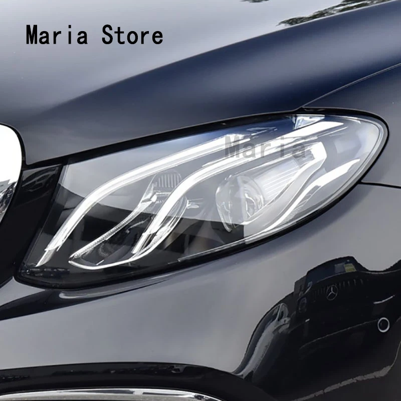 

For Benz E Class W213 2017-2020 Car Headlight Protective Film Headlamp Restoration Transparent Black TPU Sticker