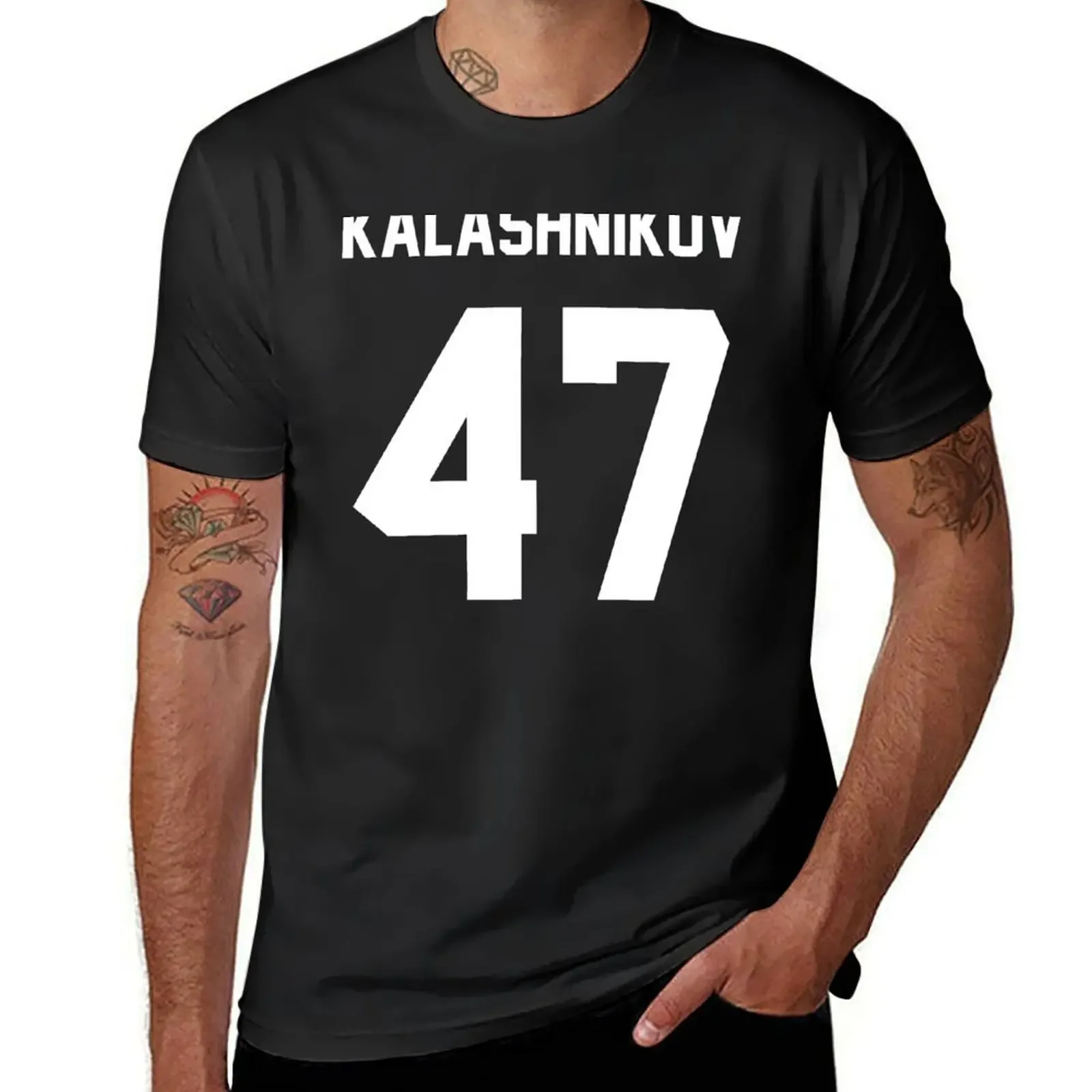 KALASHNIKOV 47 T-Shirt rapper graphic tees street wear basketball graphic tees oversized t shirt mens plain t shirts