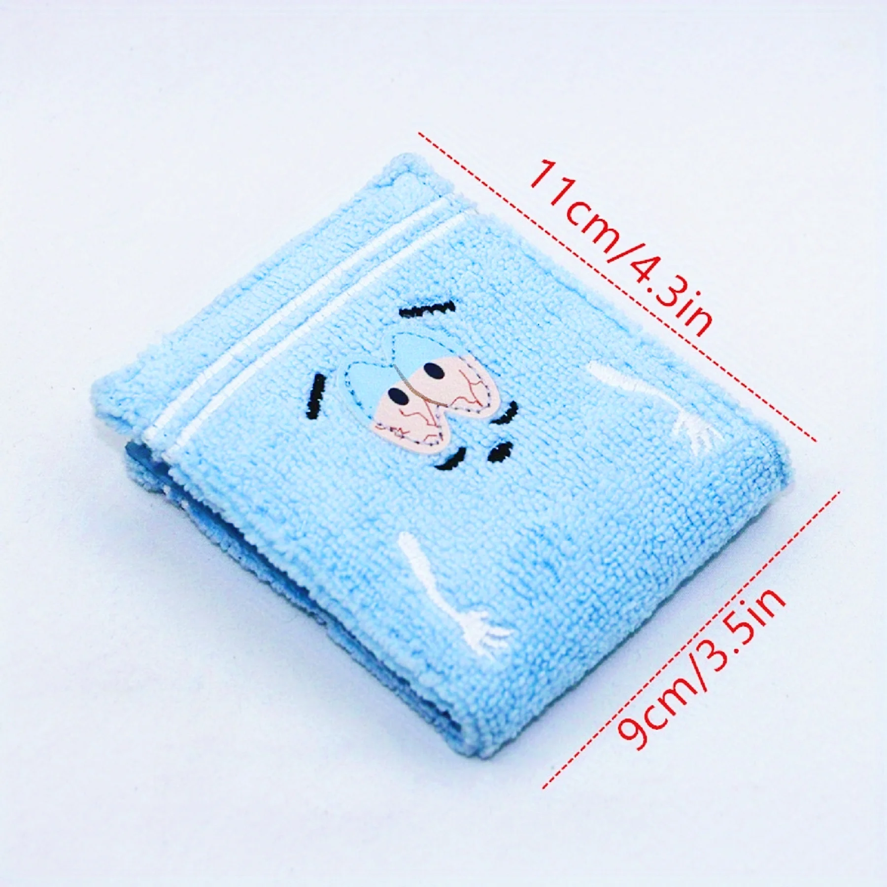 Cute Anime Fashion Wallet, Embroidered Towel Cloth Design, Personalized ID Card Holder for Stylish Use