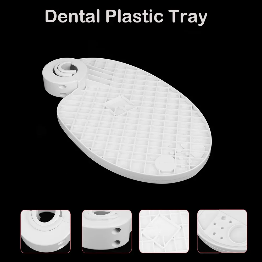 Plastic Dental Chair Scaler Tray Post Mounted Shelf Table-Shaped Tray Dental Chair Accessories Clinic Dental Tools Laboratory