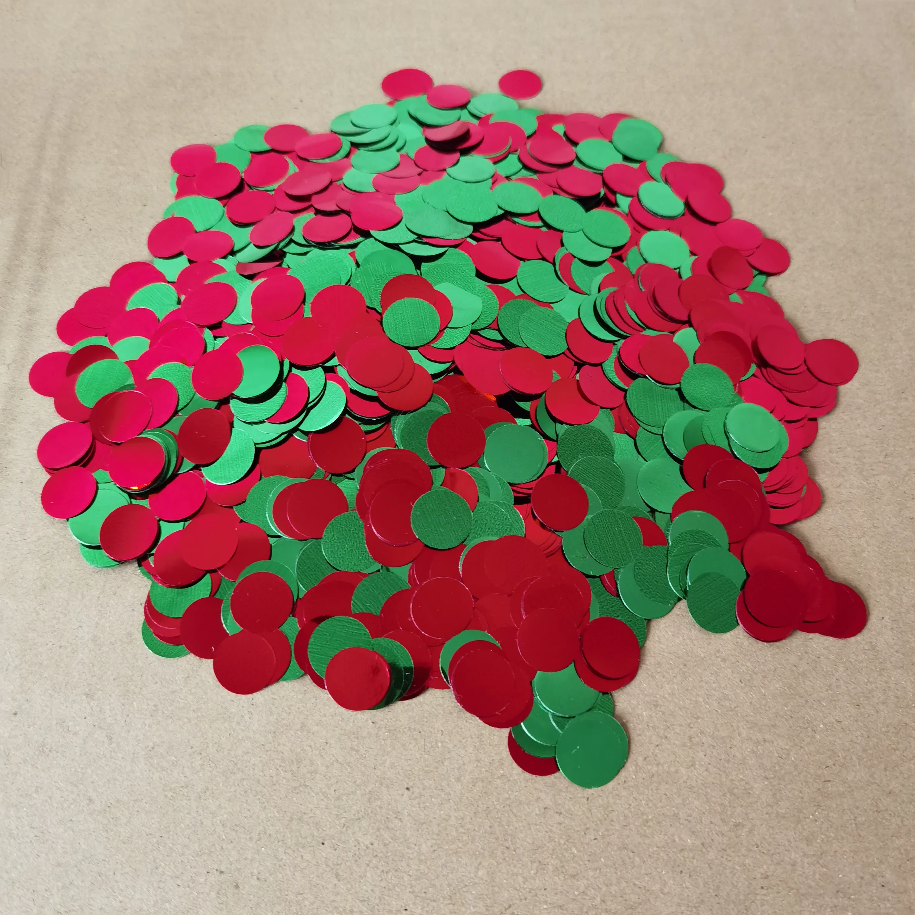30/50/100g Mix Rot Grün Runde Konfetti 1,5 cm Glitter Folie Weihnachten Konfetti Für Geburtstag Hochzeit Weihnachten Neujahr Party Dekor – Detail 1