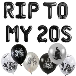 RIP To My 20s Balloons RIP TWENTIES 30th Birthday Party Supplies Balloons Banner RIP 20s Youth Men Women Funny 30th Bday Decor