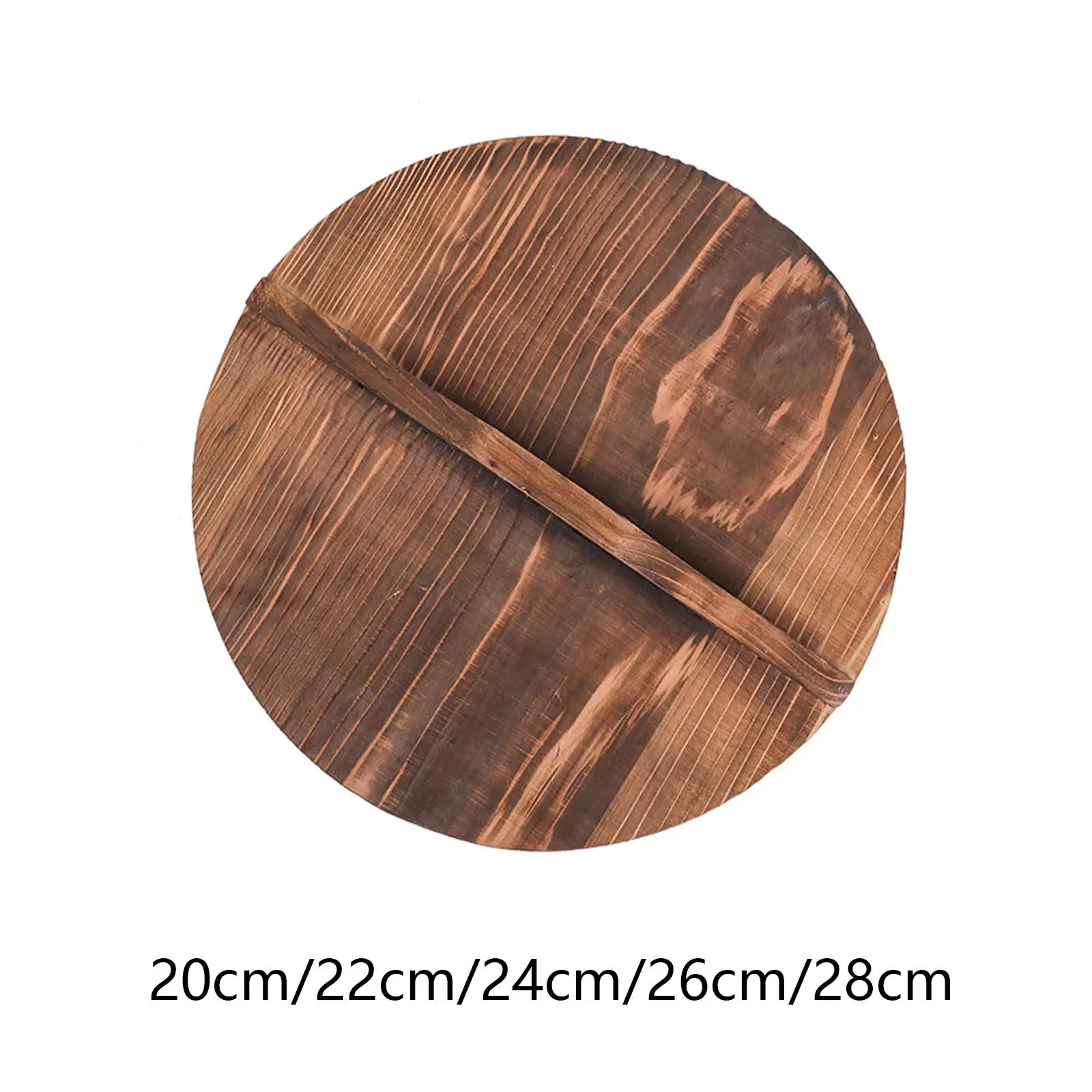 Wooden Pan Lid Pot Cover Round Anti Scalding Lightweight Skillet Cover Wooden Drop Lid for Kitchen Household Kitchen Supplies