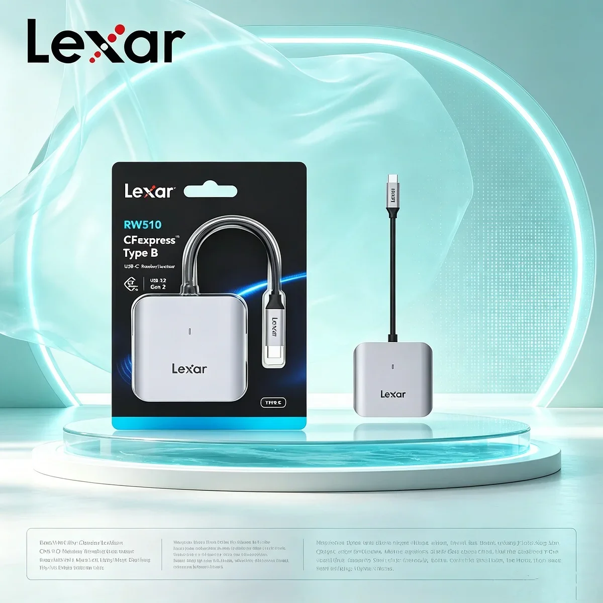 Original Lexar 10Gbps Transfer Speed USB 3.2 Type-C Memory Card Reader CFexpress Type-B Card Reader High Speed for CF Cards