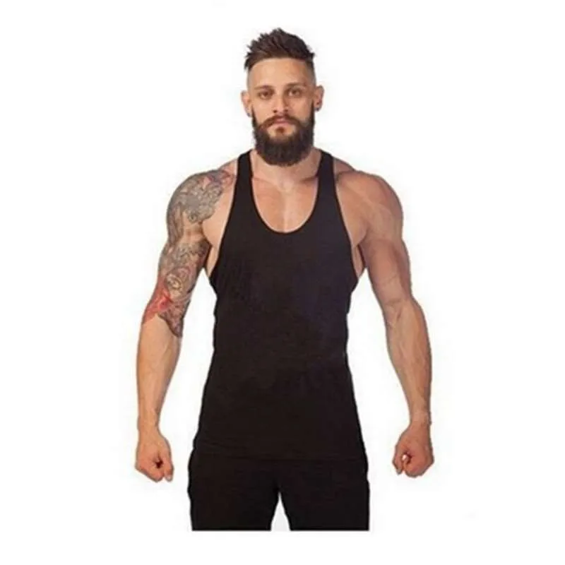 2020 Summer Plus Size Men Clothing Tank Tops Black White Gray Singlets Sleeveless Fitness Men Vest Casual Bodybuilding Vest New