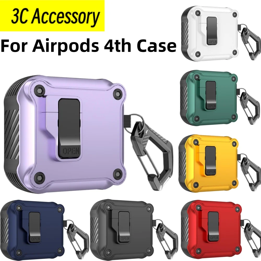 2024 New Cases For Airpods 4 th generation Tapy-C Coque Armor sturdy and shockproof protective Cases For Airpods 4th Cover Funda