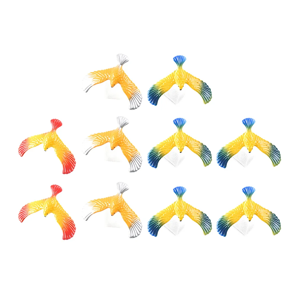 

10 Pcs Classic Balancing Eagle Toy Child Toys Birds Plastic Kids Balance for Finger