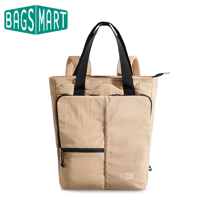 

BAGSMART школьная сумка-тоут 15,6-дюймовый рюкзак для ноутбука и компьютера водонепроницаемая женская сумка для поездок на работу большая вместительная сумка для колледжа