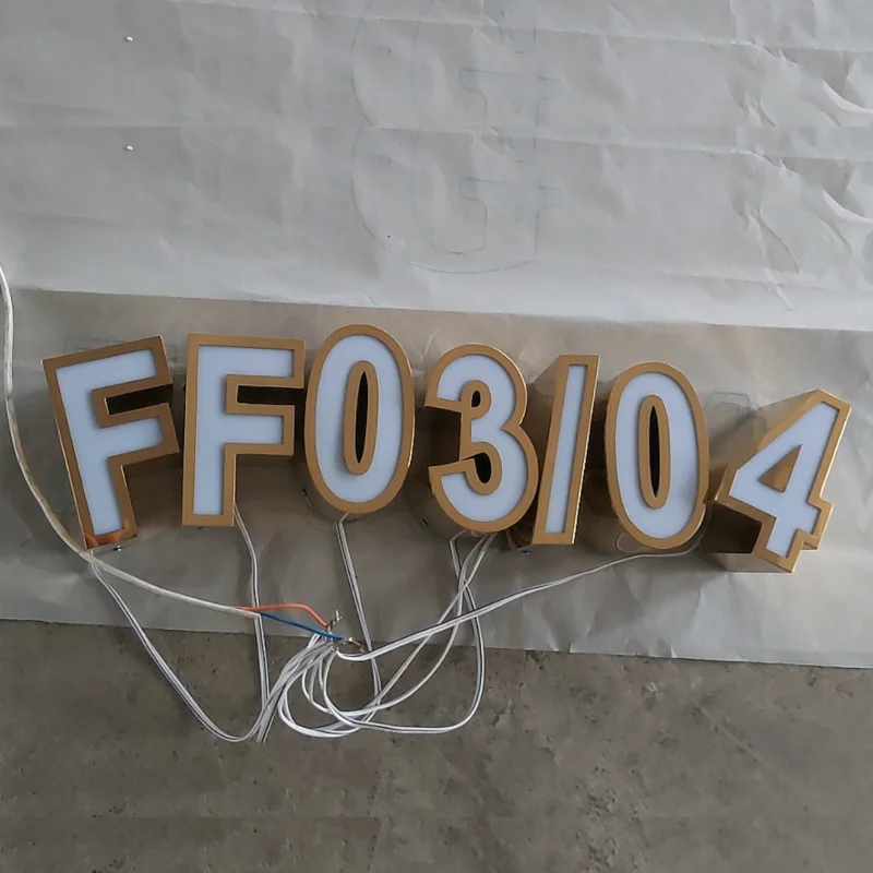 Factory Outlet Outdoor Waterdichte Acryl Rvs Led Letters Winkel Reclameborden