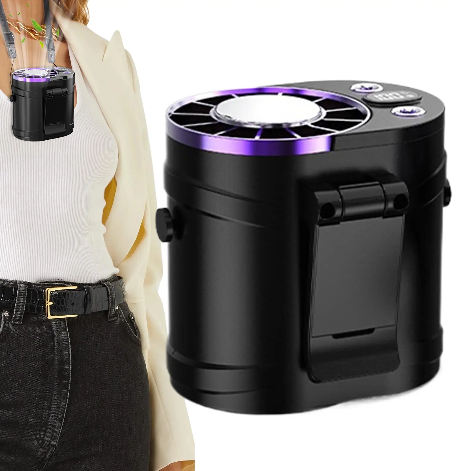 

Вентилятор на пояс с 100 скоростями, USB-зарядка, портативное охлаждающее устройство, вентилятор для работы, с креплением на пояс, для строительства, улицы, дома, садоводства, спортзала