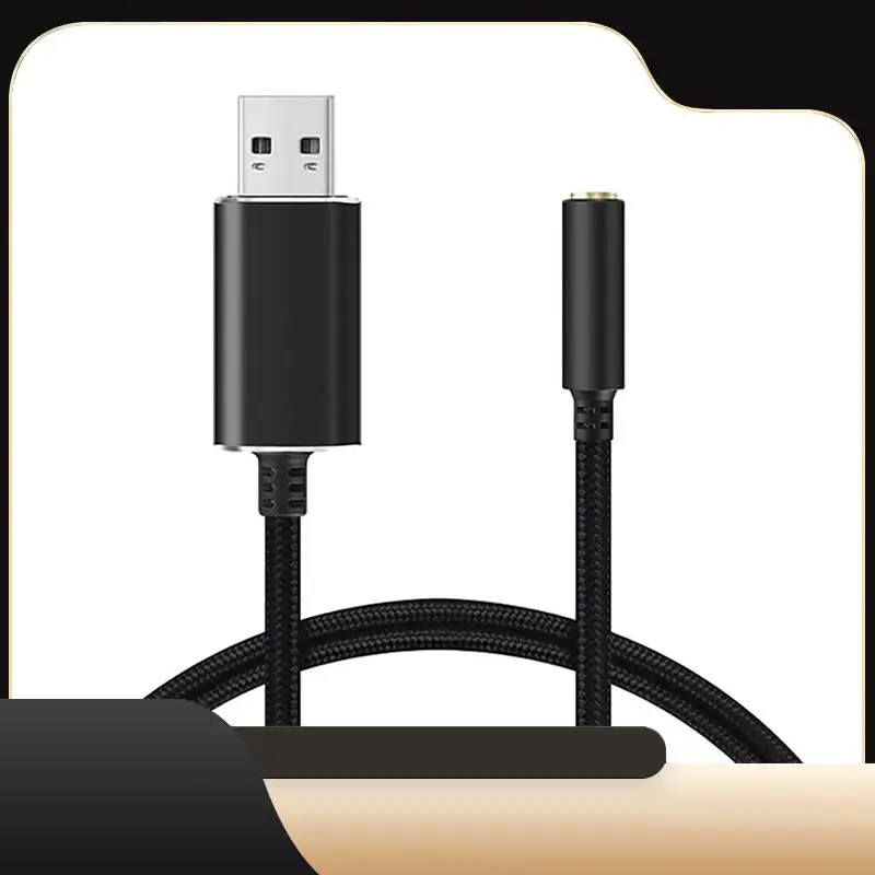 

Аудиоадаптер USB к разъему для наушников и микрофона 3,5 мм с комбинированным Aux стереоконвертером 3,5 мм для гарнитуры Mac PS4 PC-T44C