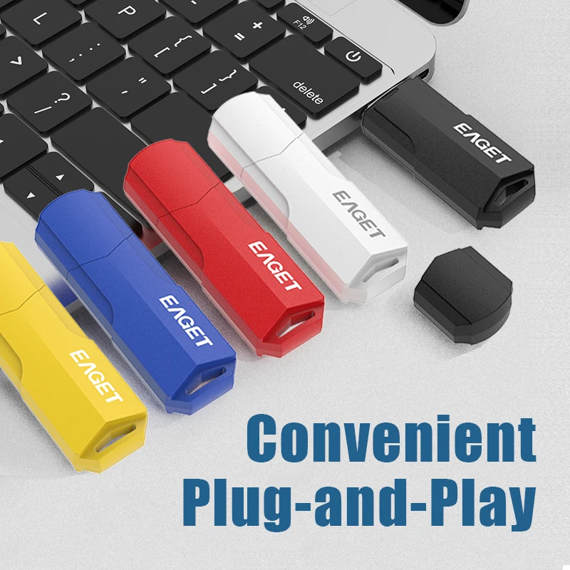 Eaget-multi-color usb chave 2.0, 4gb, 8gb, 16gb, 32gb, unidade flash para pc e tablet, 10 unidades/pacote