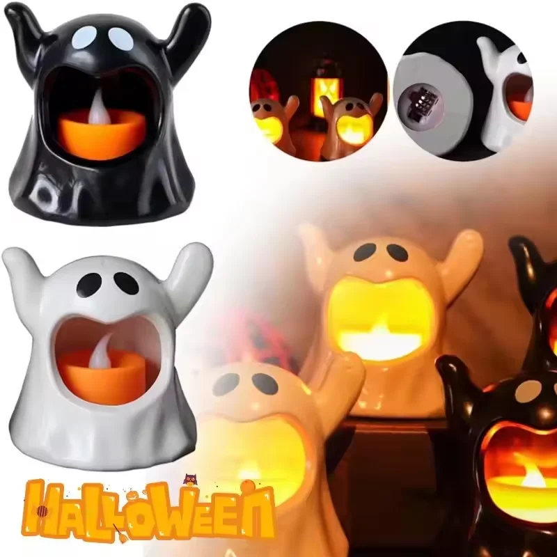 

Искусственные призраки, свеча, милая Декоративная Свеча на Хэллоуин, светильник, призрак, ночник, украшение, Хэллоуин, страшные реквизиты, домашний декор