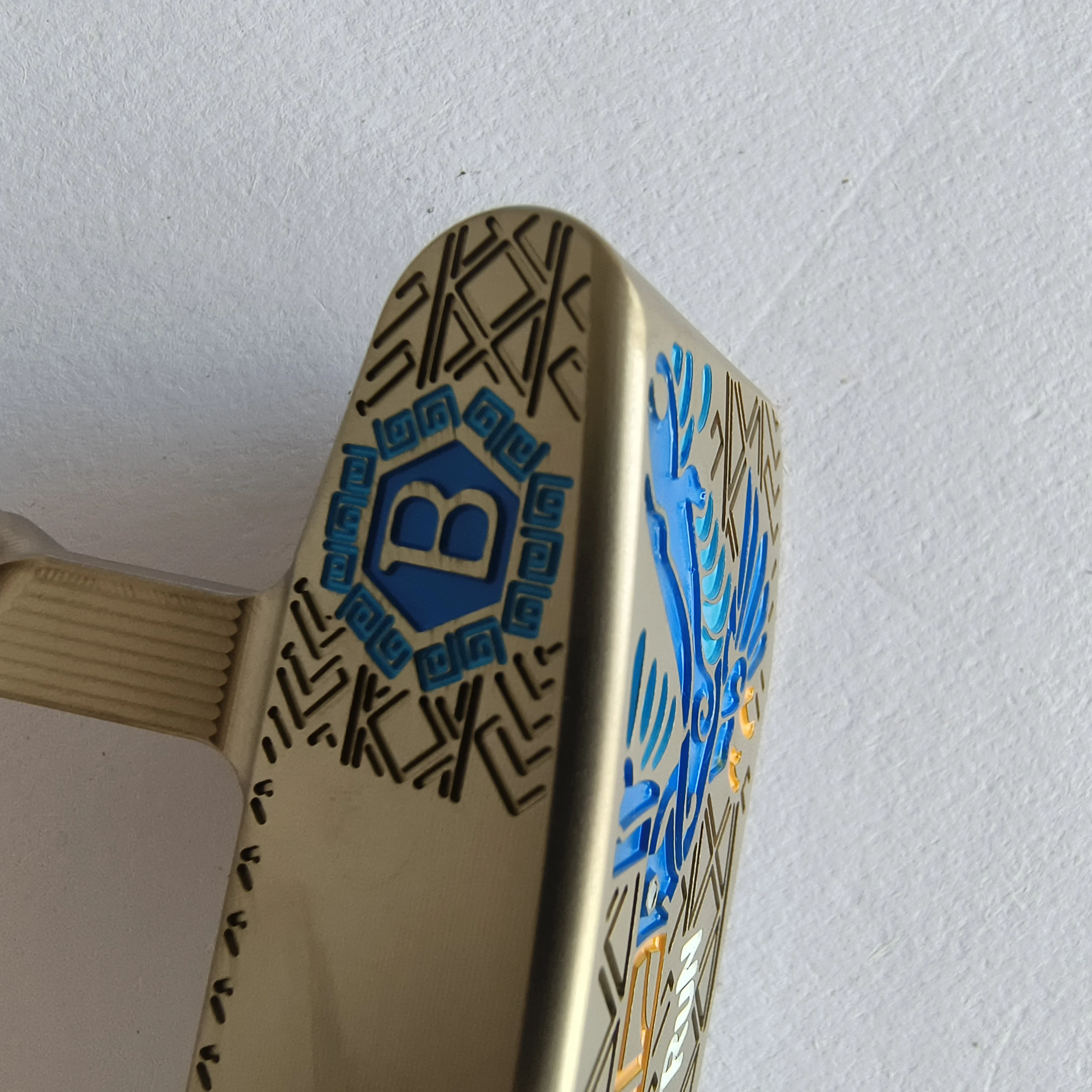 JUNYUE golf putter gold golf putter，CNC Soft Iron Forged Golf Putter Head