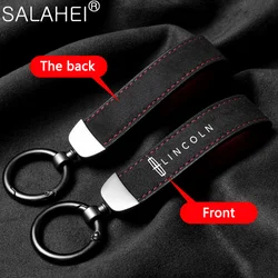 Suede Car Keychain Pendant Key Ring Hanging For Lincoln MKC MKZ MKX MKT MKS Corsair Nautilus Navigator Flyer Aviator Accessories
