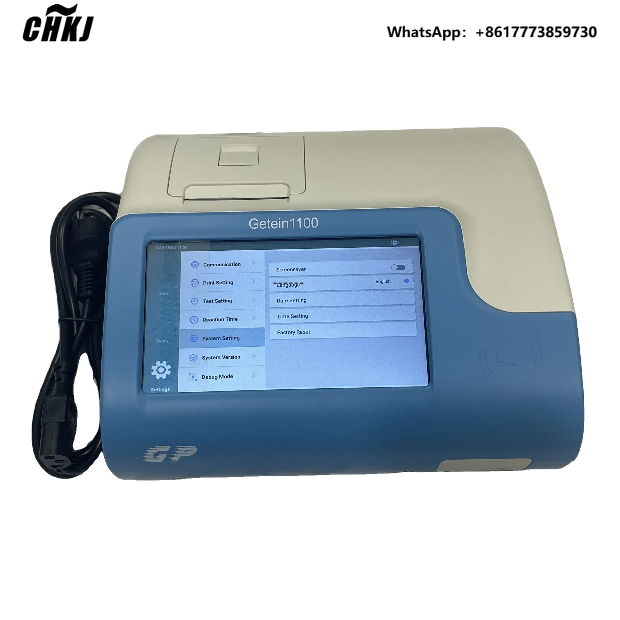 

CHKJ Getein1100 Immunofluorescence Quantitative Analyzer Anti-HCV Hb1Ac TSH Test Reagent Machine