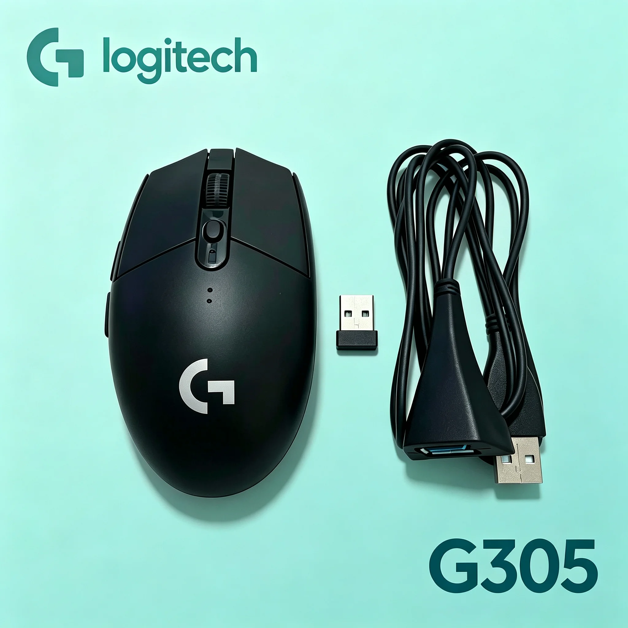 Smooth Gaming Logitech G305 LIGHTSPEED Wireless Mouse, With USB Extension Cable To Boost Connection Stability, Suited For PUBG C