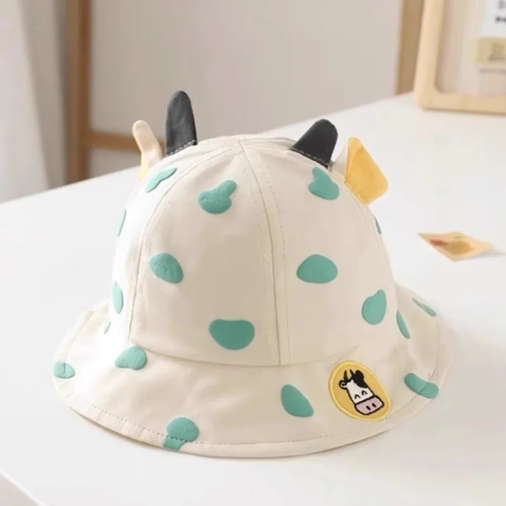 

Cute Sunscreen Beach Cap Breathable Large Cornice Sunbonnet Cow Fisherman Hat Children