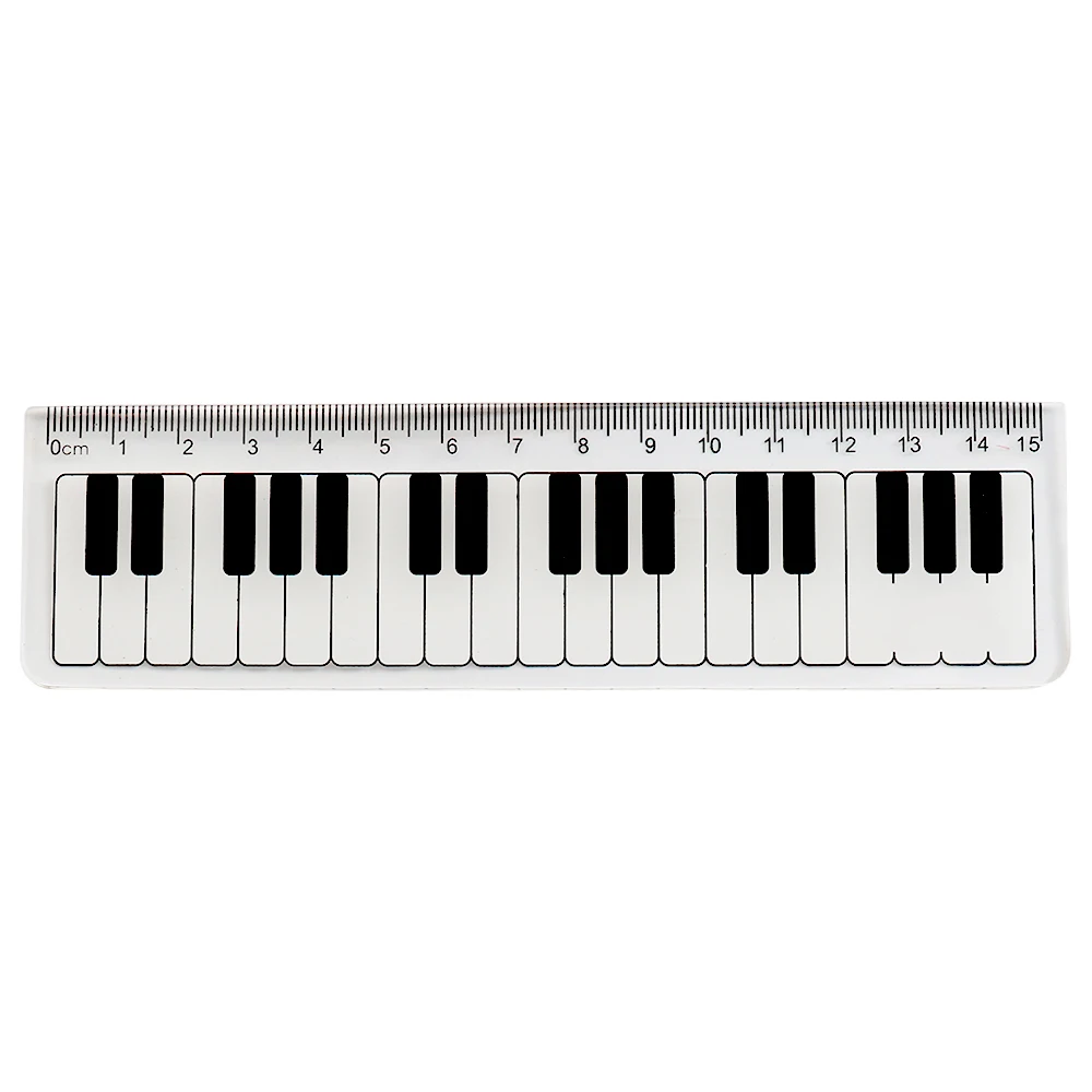 1 Pcs Cute Piano key Straight Ruler Kawaii Stationery Funny Drawing Gift Korean Office School Measuring Drawing