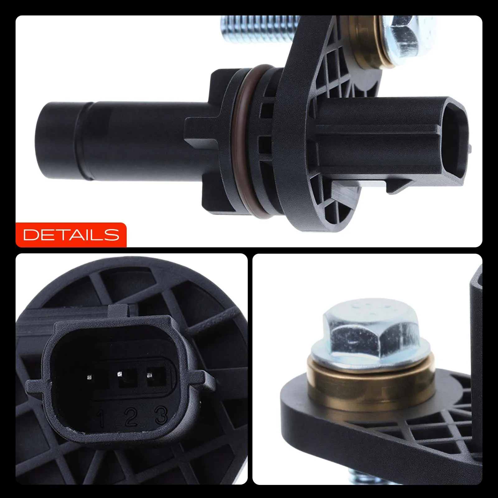 A-Premium Crankshaft Position Sensor for Chevrolet Equinox Malibu 2008-2009 Traverse 2009 GMC Acadia 2007-2010 Buick Enclave 6