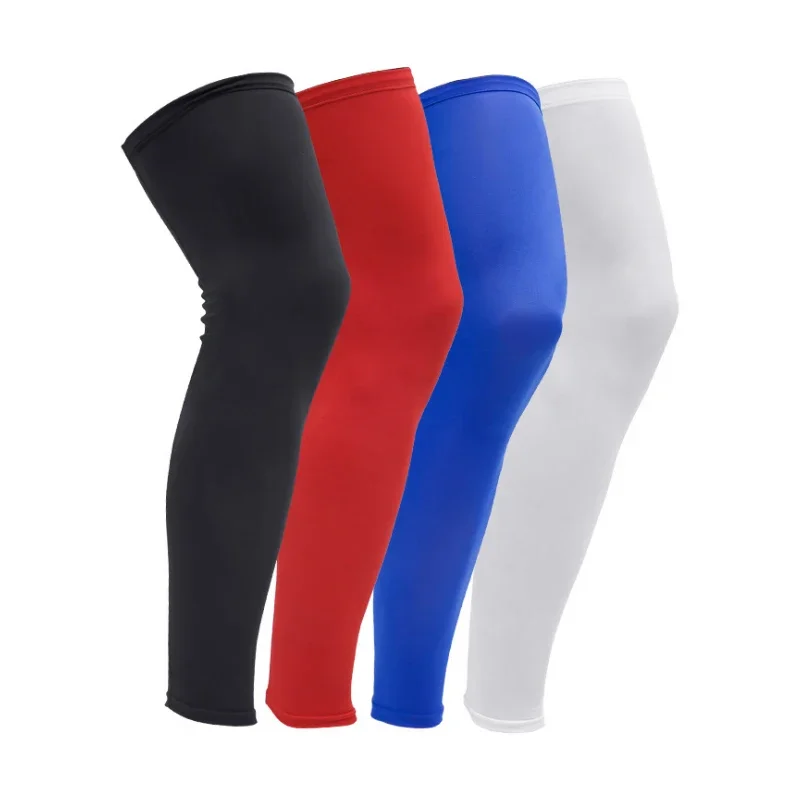 1pair Leg Compression Sleeve Men Youth Basketball Sports Footless Calf Compression Sock Knee Brace Support Arthritis Knee Sleeve