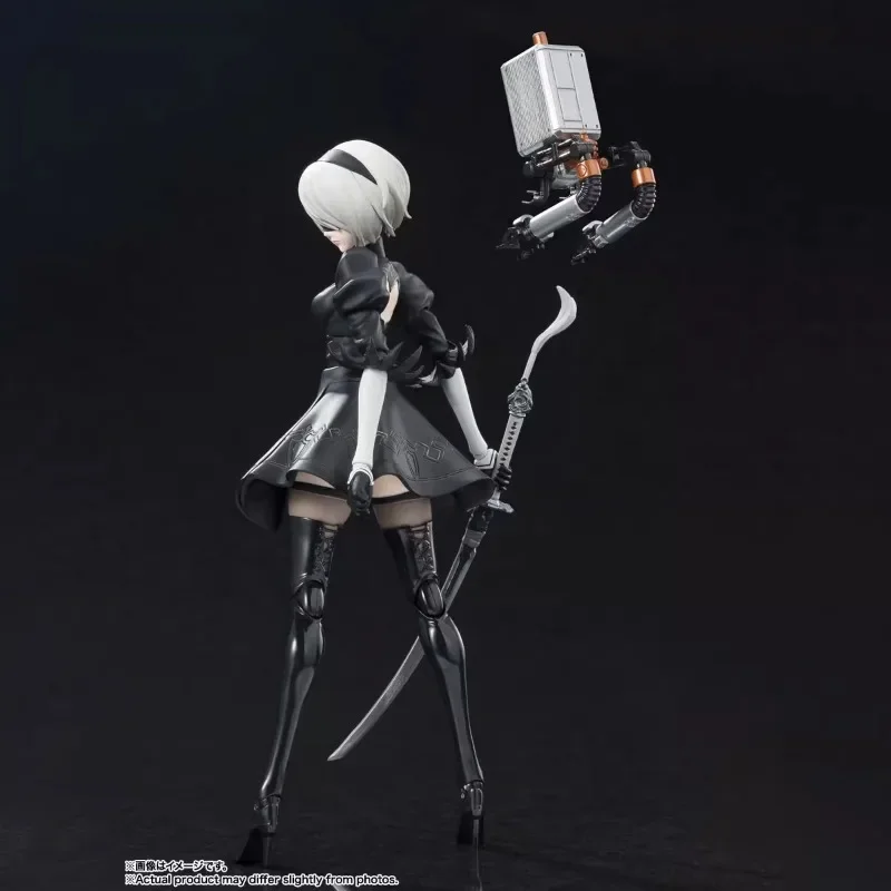 Bandai in Stock Original S.H.Figuarts NieR:Automata Ver1.1a Anime Figure 2B Action Figures Toys for Boys Girls Kids Gifts Model