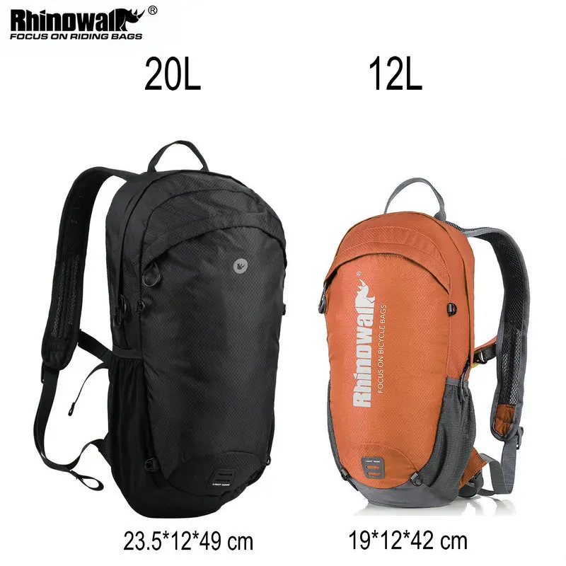 Rhinowalk Bicycle Bag Bike Backpack Outdoor Sport Cycling Backpack 12L/20L  Sport Backpack Rucksack Packing with Helmet Mesh Bag