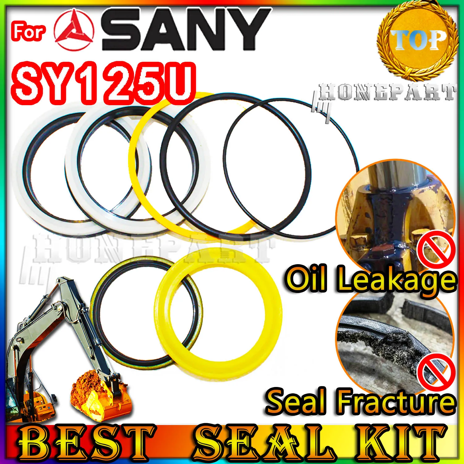 

FOR Sany SY125U Oil Seal Repair Kit Excavator Spovel Hammer Construction Tool Set Pack Heavy Master Excavating Machinery Rebuild