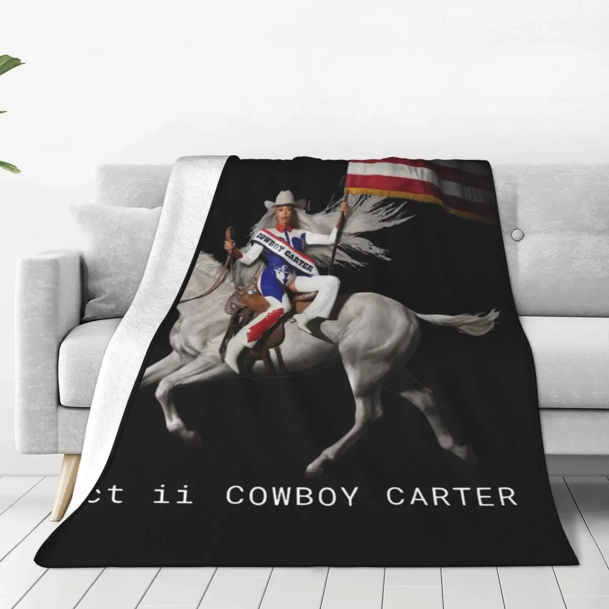 Cowboy Carter Album Blanket Cover Plush Throw Blanket Summer Air Conditioning Personalised Soft Warm Bedsprea