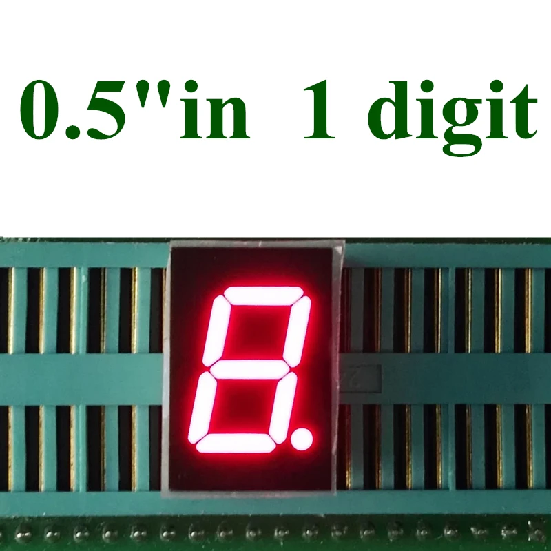 10PCS 1 BIT 0.5&QUOT; 0.5IN. RED/GREEN/Blue/white LED Display dynamic state 7 Segment Positive Digital Tube Common anode cathode