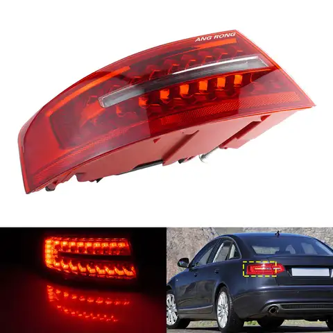Audi A6 C6 4F 09-11 용 왼쪽 승객 측 LED 후면 외부 테일 스톱 브레이크 라이트